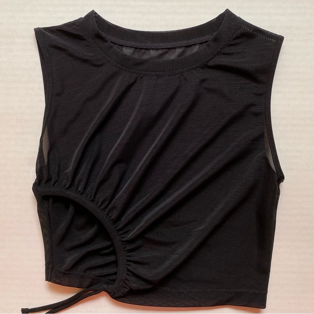 Jo+Jax Mesh Black Crop, Jenna Johnson Collection, Size Adult XXS